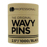 LJ Professional The Original Wavy Pins Black (1000pcs)