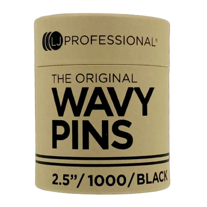 LJ Professional The Original Wavy Pins Black (1000pcs)