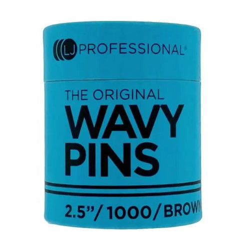 LJ Professional The Original Wavy Pins Brown (1000pcs)